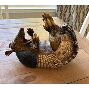 Drinking Armadillo Bottle Wine Holder Used Red White Blue